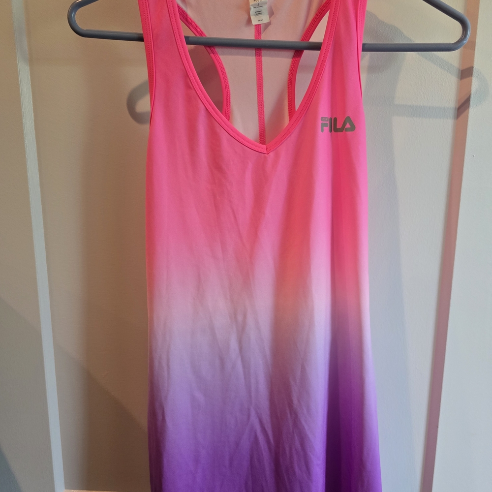 FILA Vivid Pink and Purple Ombre Tank Top
